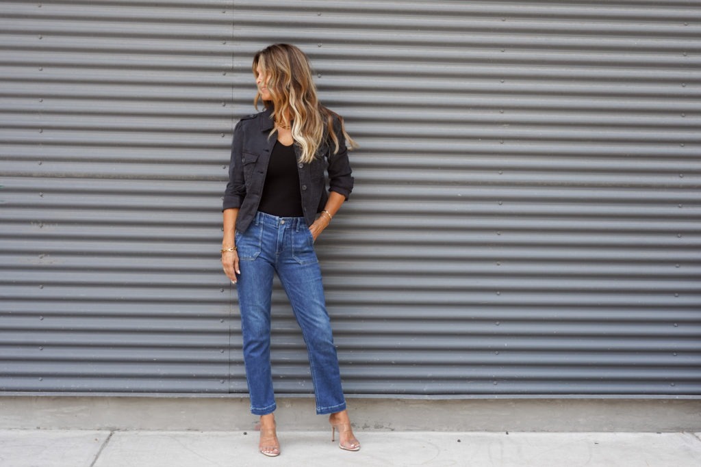 Fall capsule with EVEREVE, cropped jean jacket, denim