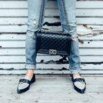 Mensware loafers with chanel boy bag