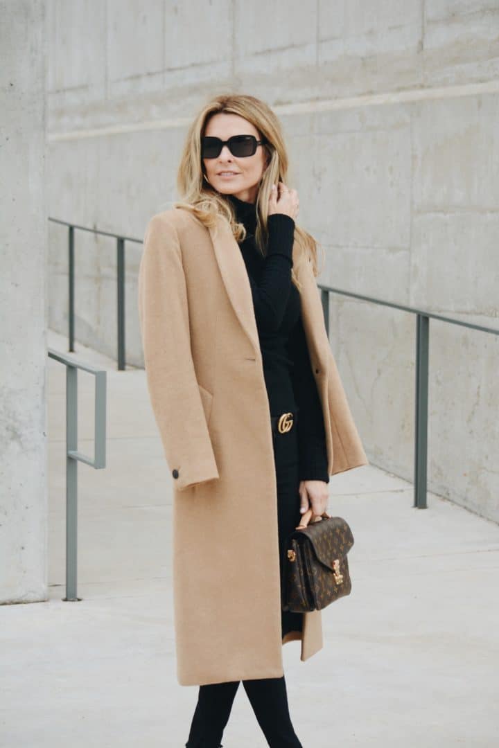 Rag & Bone Camel Coat, Gucci Belt, Louis Vuitton Bag - Style by Her Fashioned Life