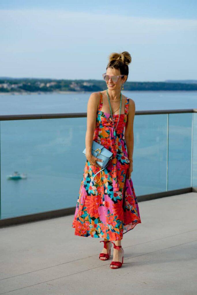 Floral Print Dress Style For Night